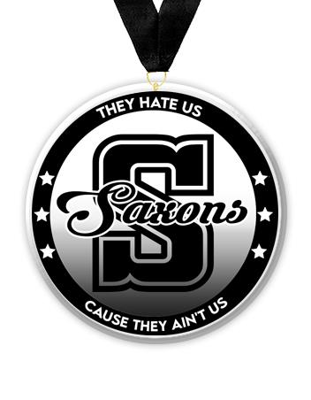 Acrylic Circle Medallions: Saxons 3" Size, .25 1