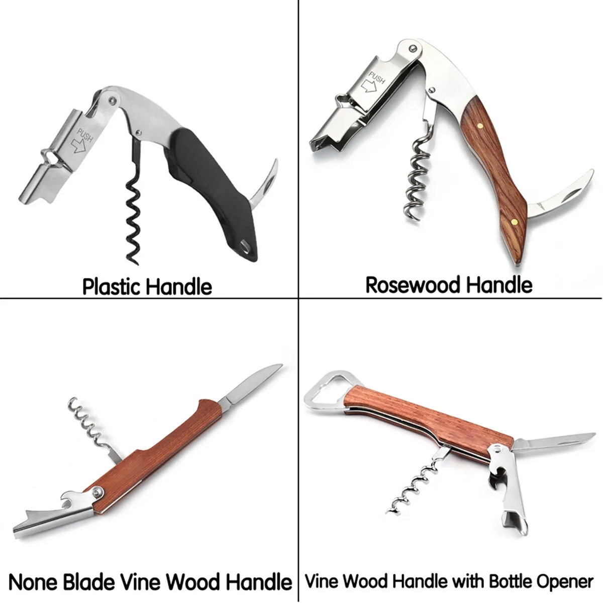 Customizable Mini Wine Bottle Openers With Rosewood Handle 3