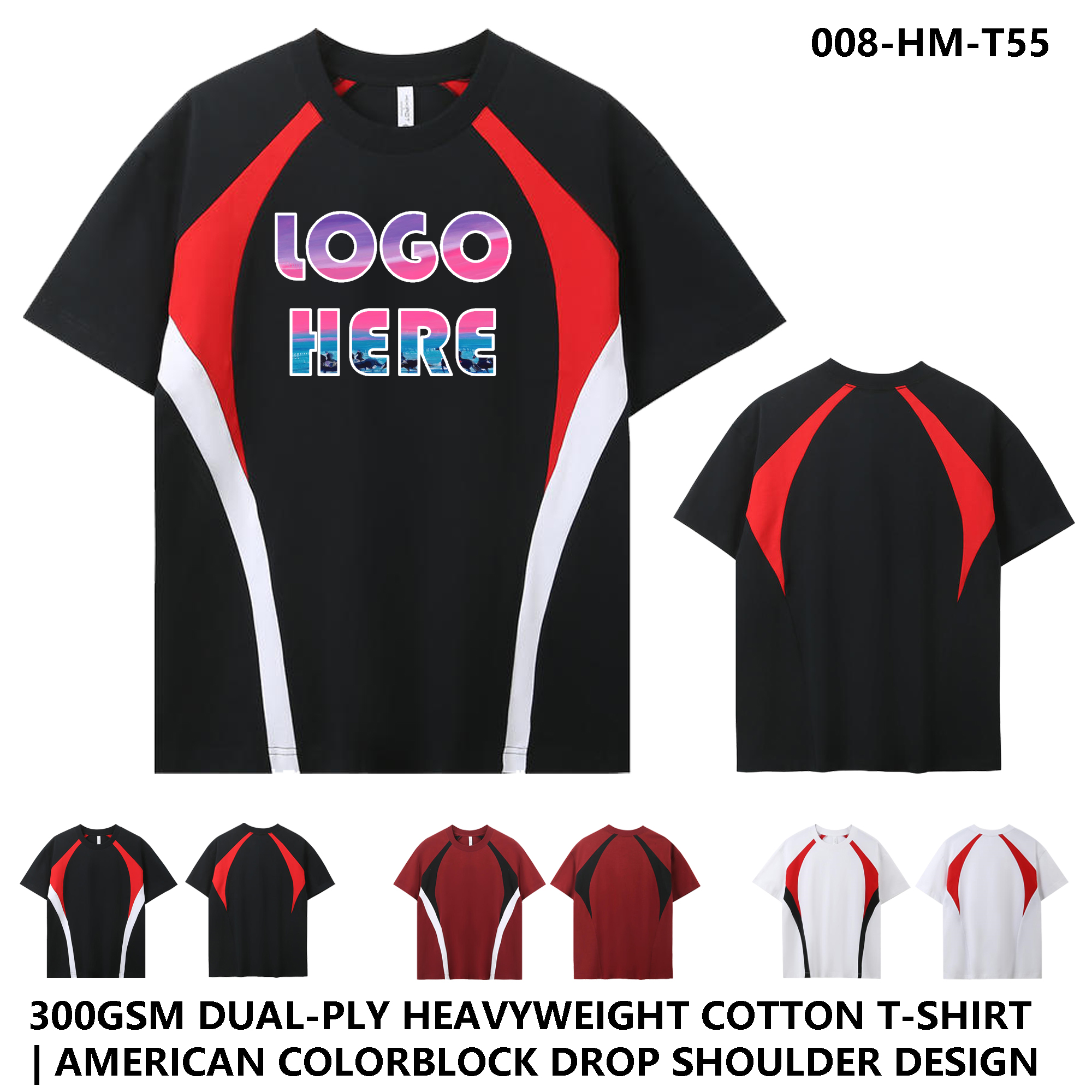 Double Yarn Trendy T-Shirt - Streetwear Crewneck Oversized Fit for Men & Women 2