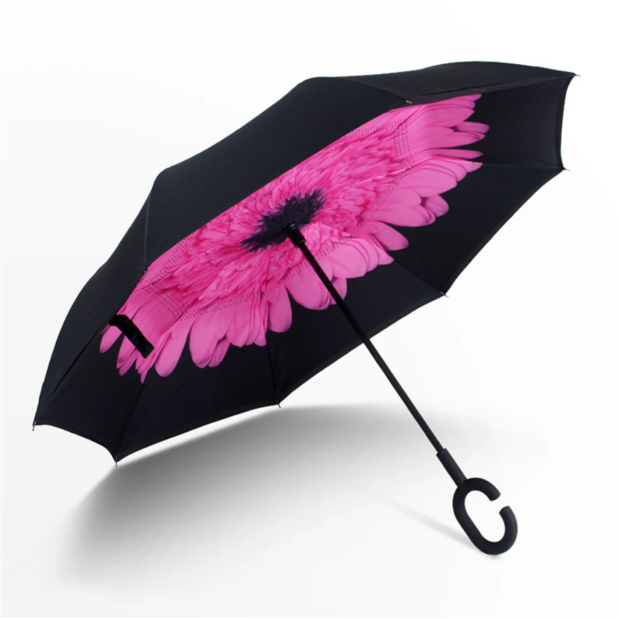 Reverse Upside Down Car Umbrella with C-handle 24