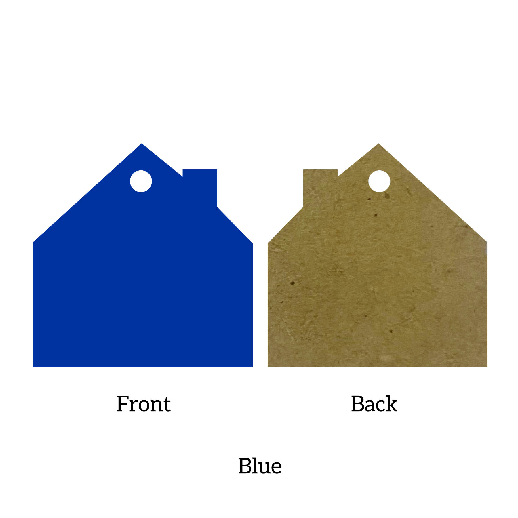 Free Shipping Solid Color Christmas Ornament - House 7