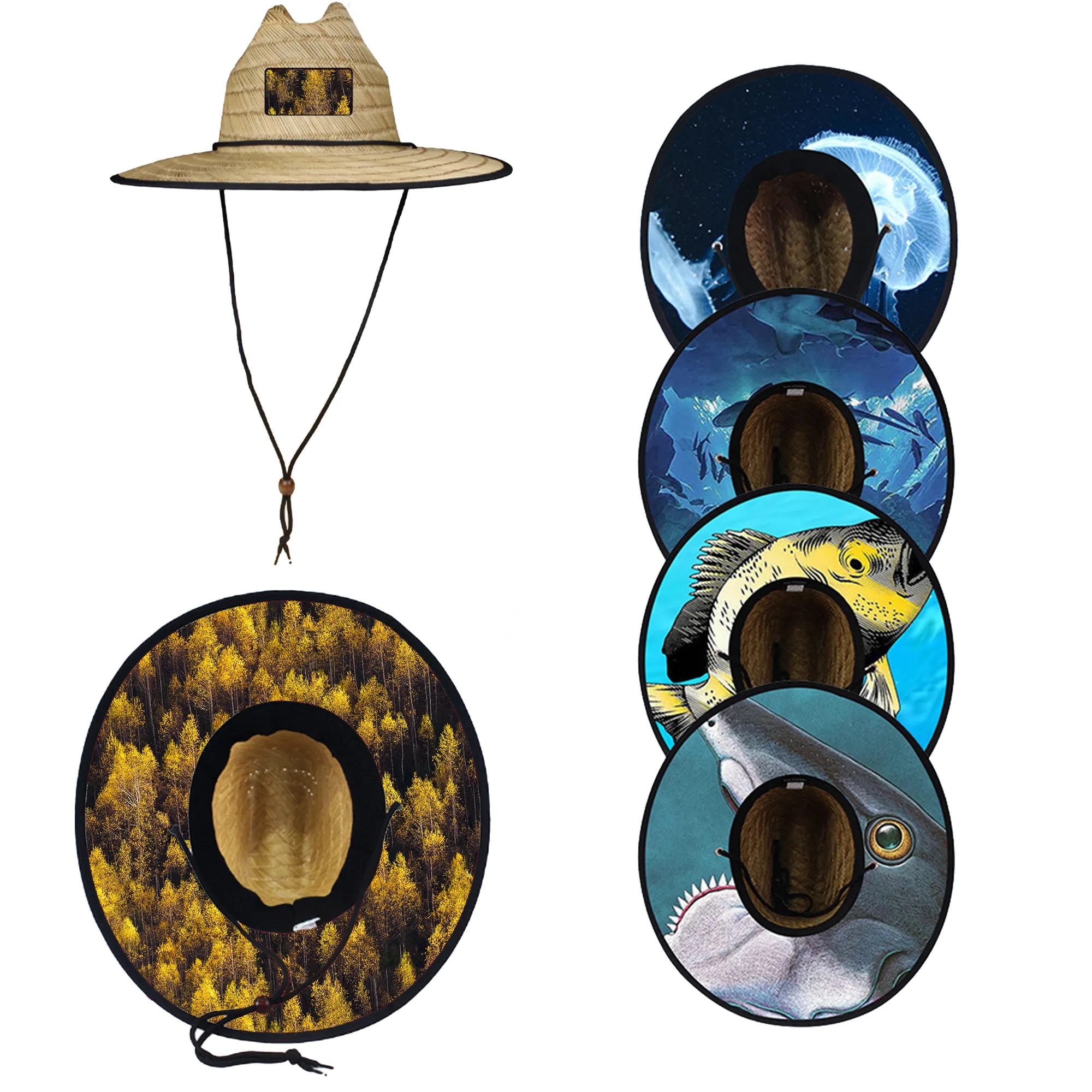 Straw Hat With Custom Patch 1