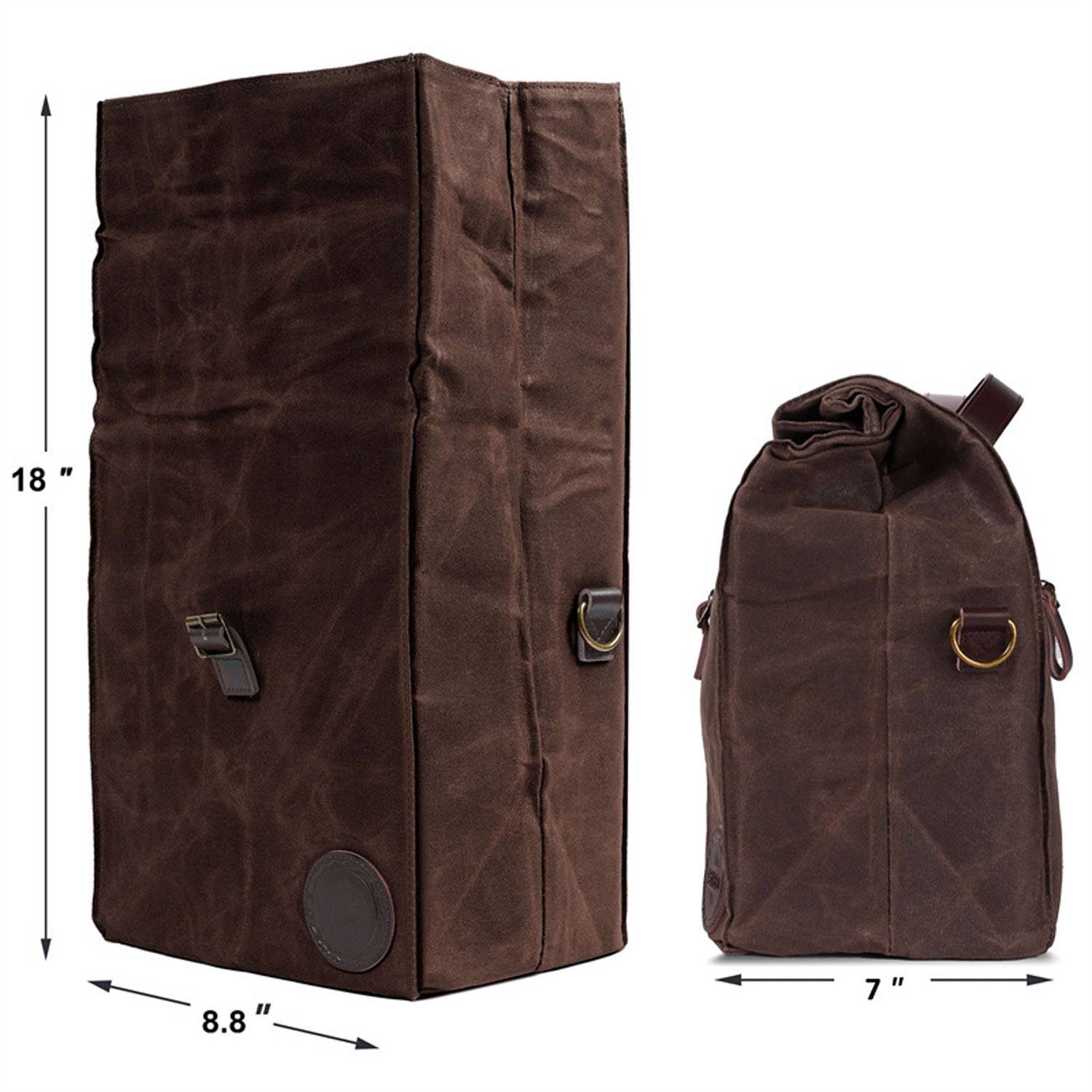 Insulated Waxed Canvas Lunch Bag 6