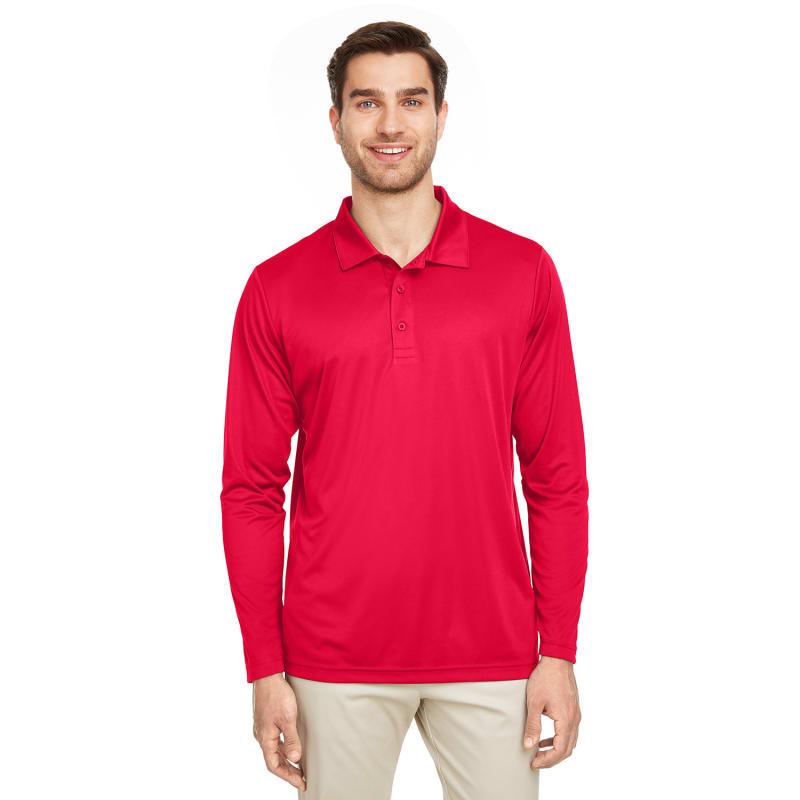 Team 365 Men's Zone Performance Long Sleeve Polo 8