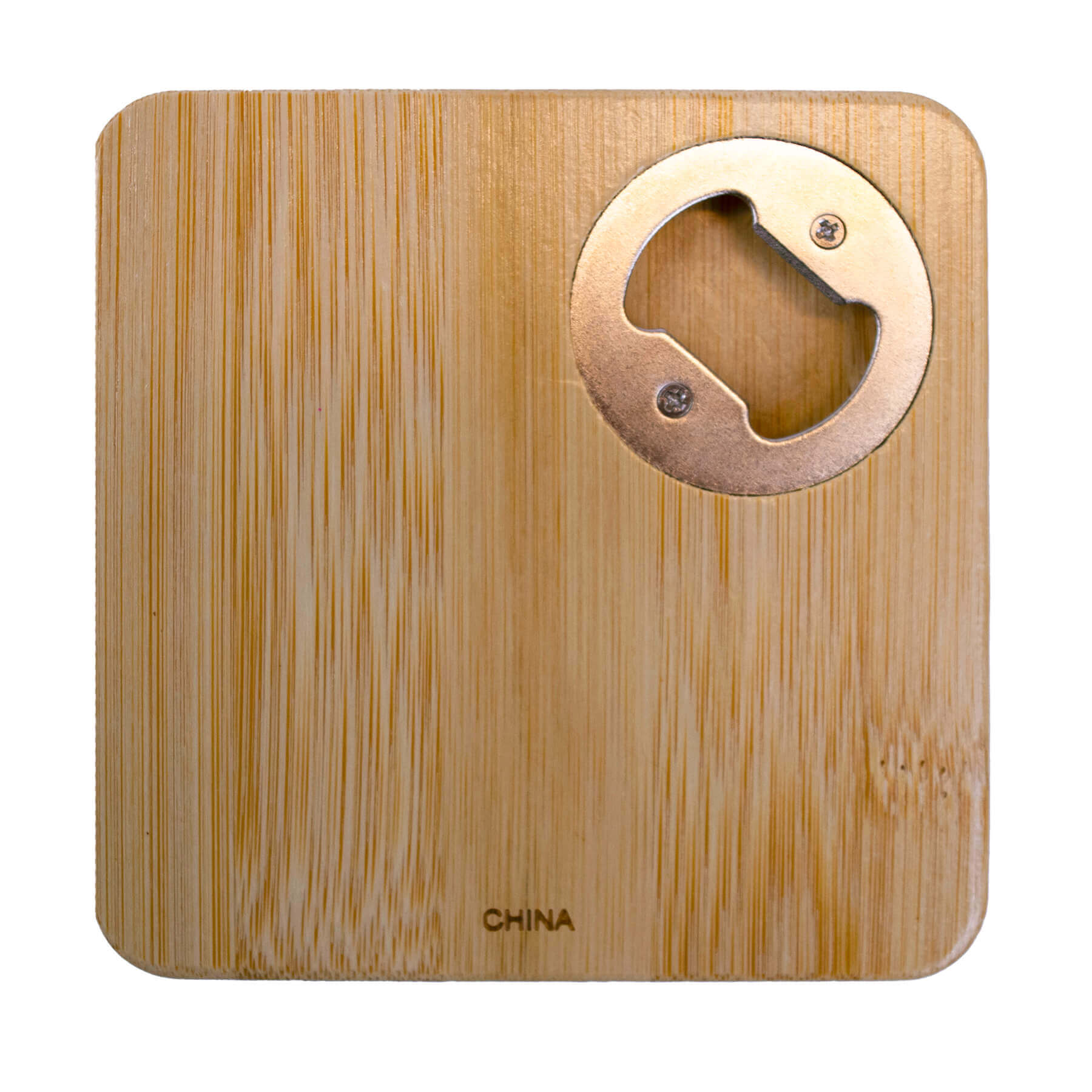 Bamboo Square Coaster & Bottle Opener 3