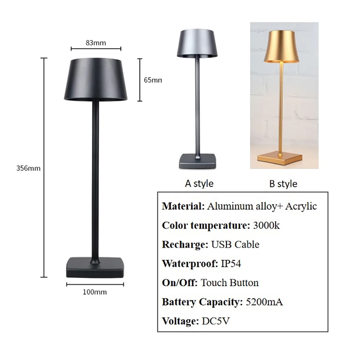 Premium Desk Lamp Outdoor Waterproof 5