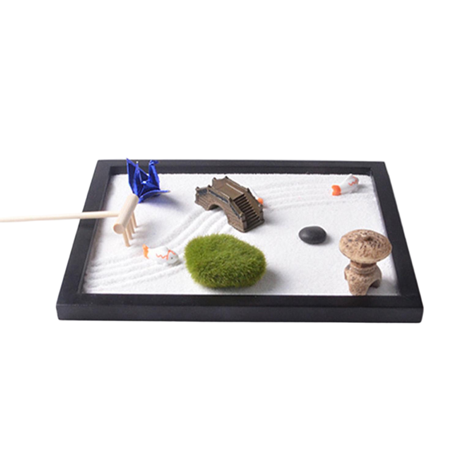 DIY Mini Zen Garden Desk Decor Miniature Kit 4