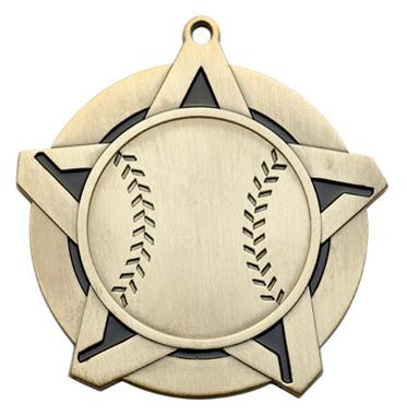 Baseball Super Star Medal 2-1/4" 2