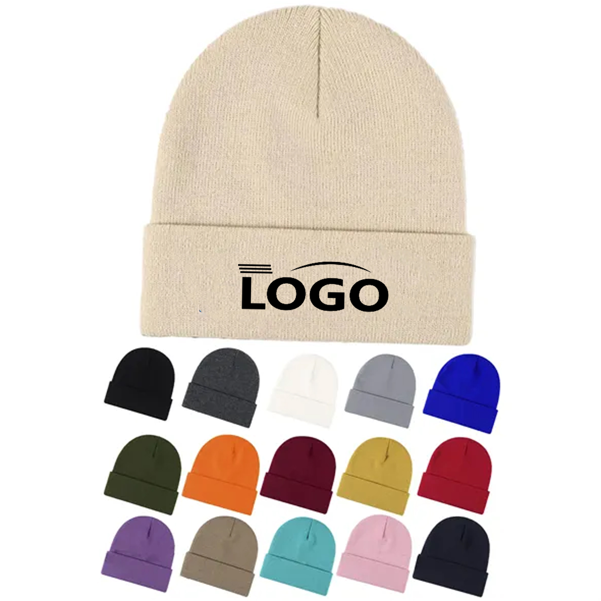 Stretch Fit Warm Cuffed Knit Beanie 2