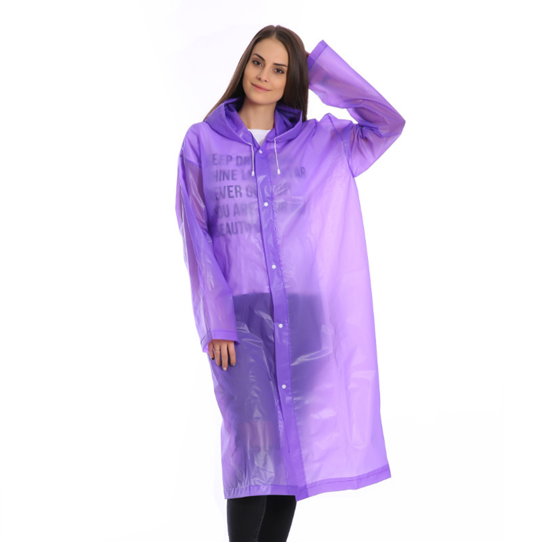 Transparent Unisex Raincoat Rain Jacket 4