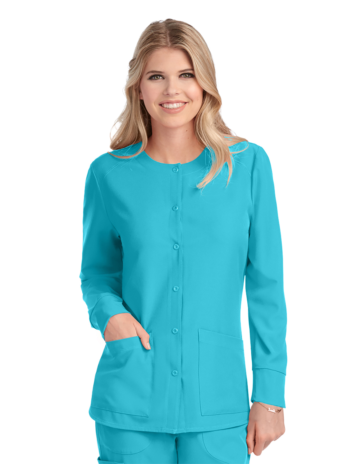 Skechers - Women's Two-Pocket Snap-Front Stability Warm-Up Scrub Jacket 29