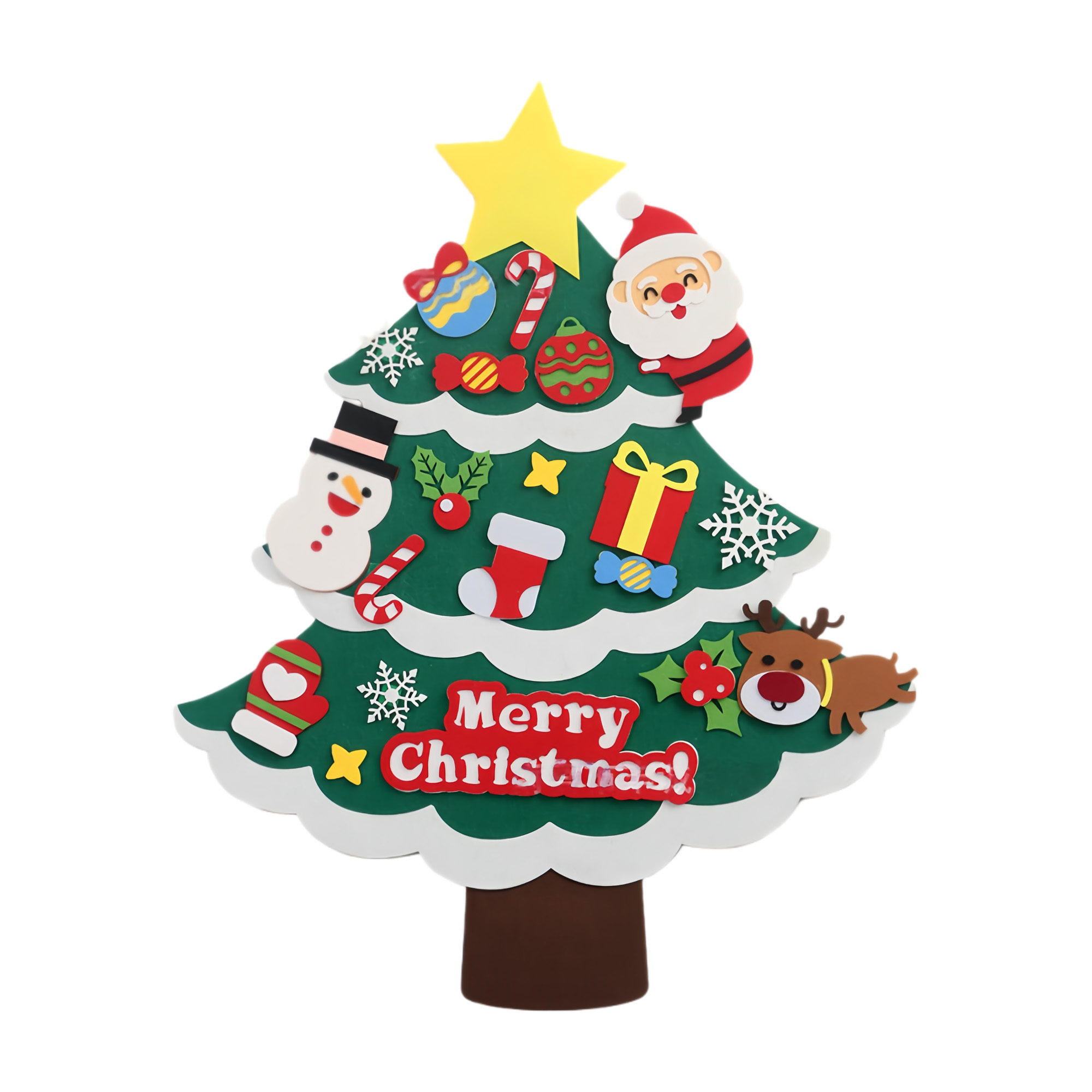 DIY Spliced Felt Christmas Tree Ornament 6