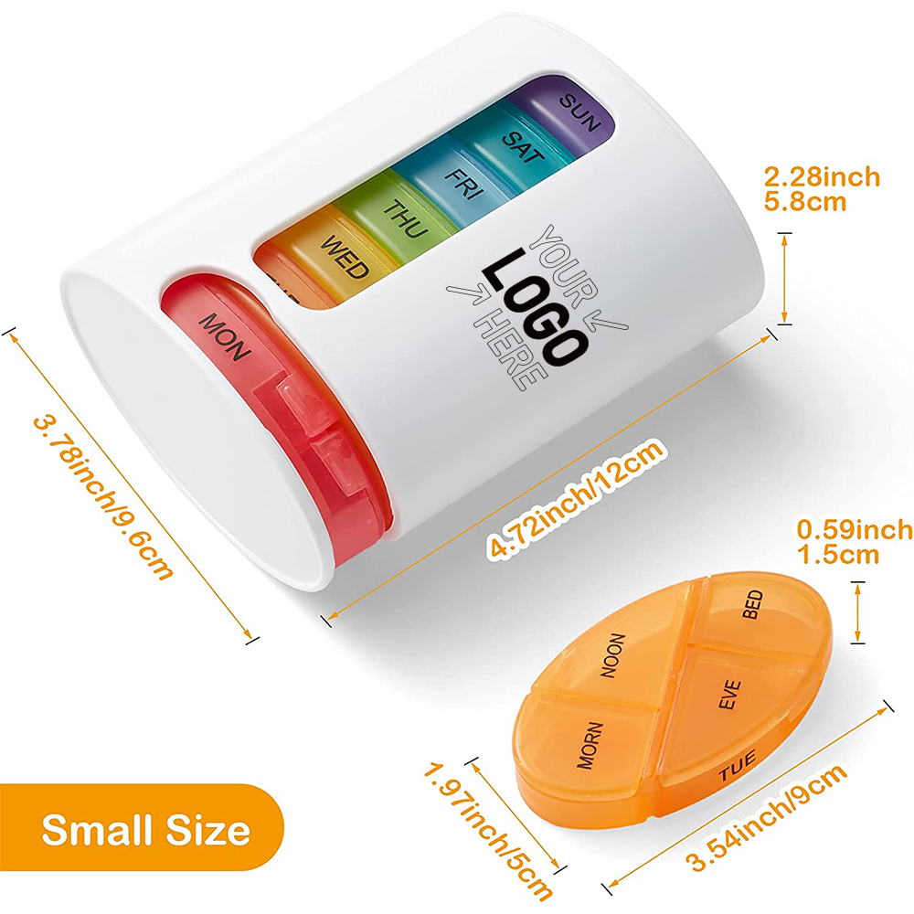 Pill Organizer 7 Day Cases Large Portable Medicine Box 8