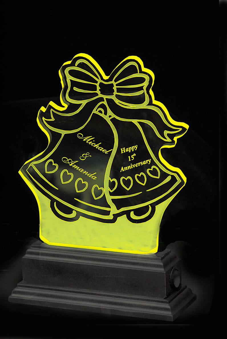 Bells Shaped Allolight In Yellow  10" 2