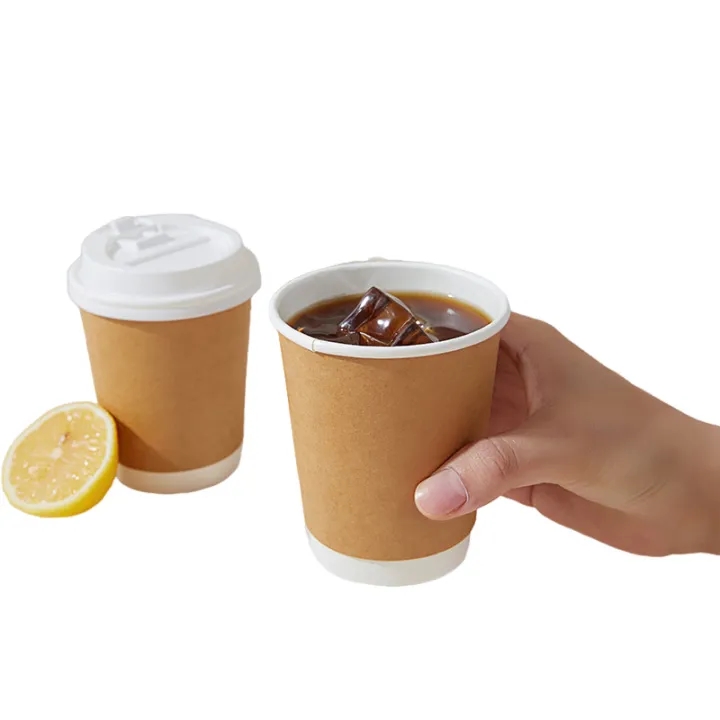 10oz Kraft Paper Double-Layer Disposable Cup 1