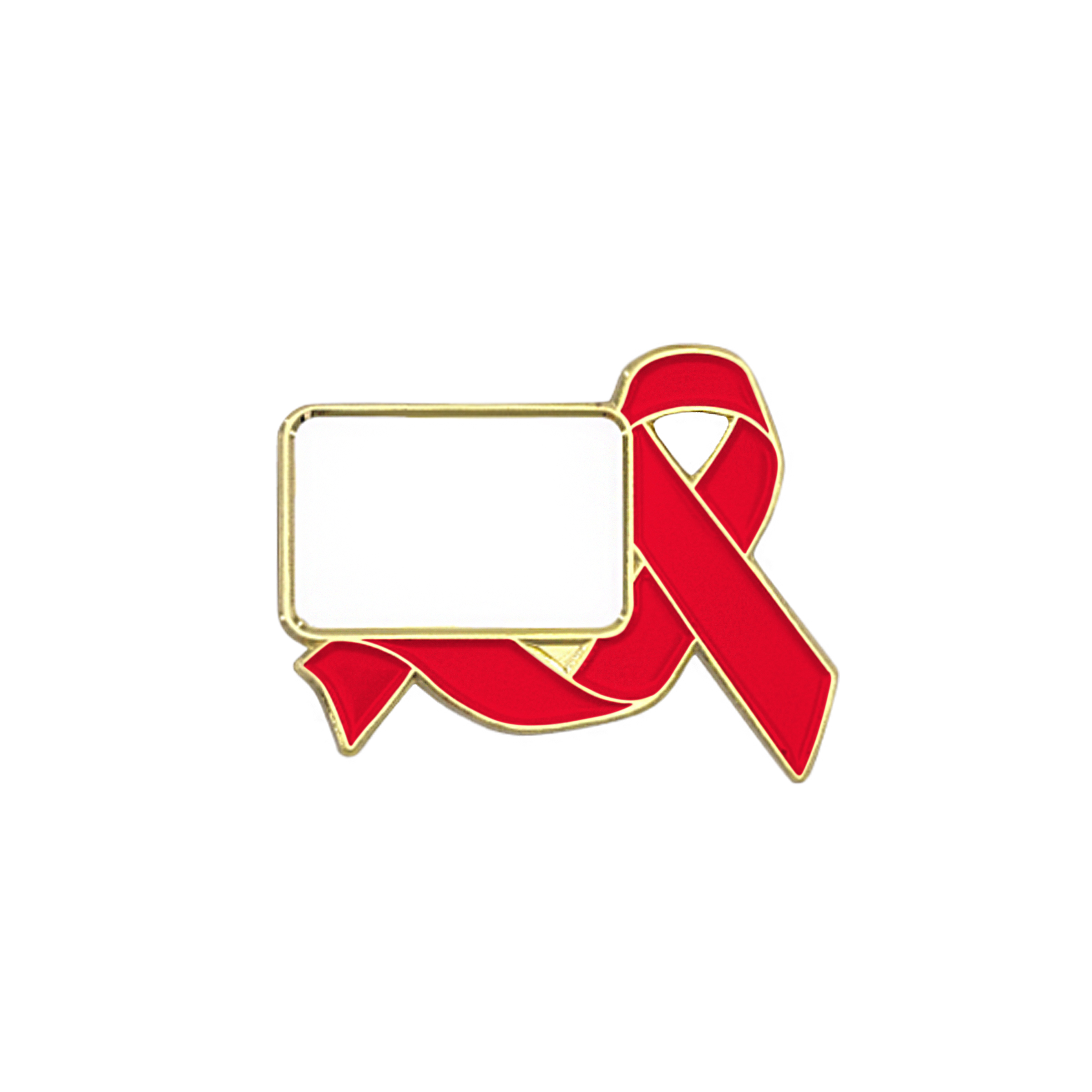 Awareness Ribbon Lapel Pins w/ Custom Logo 25