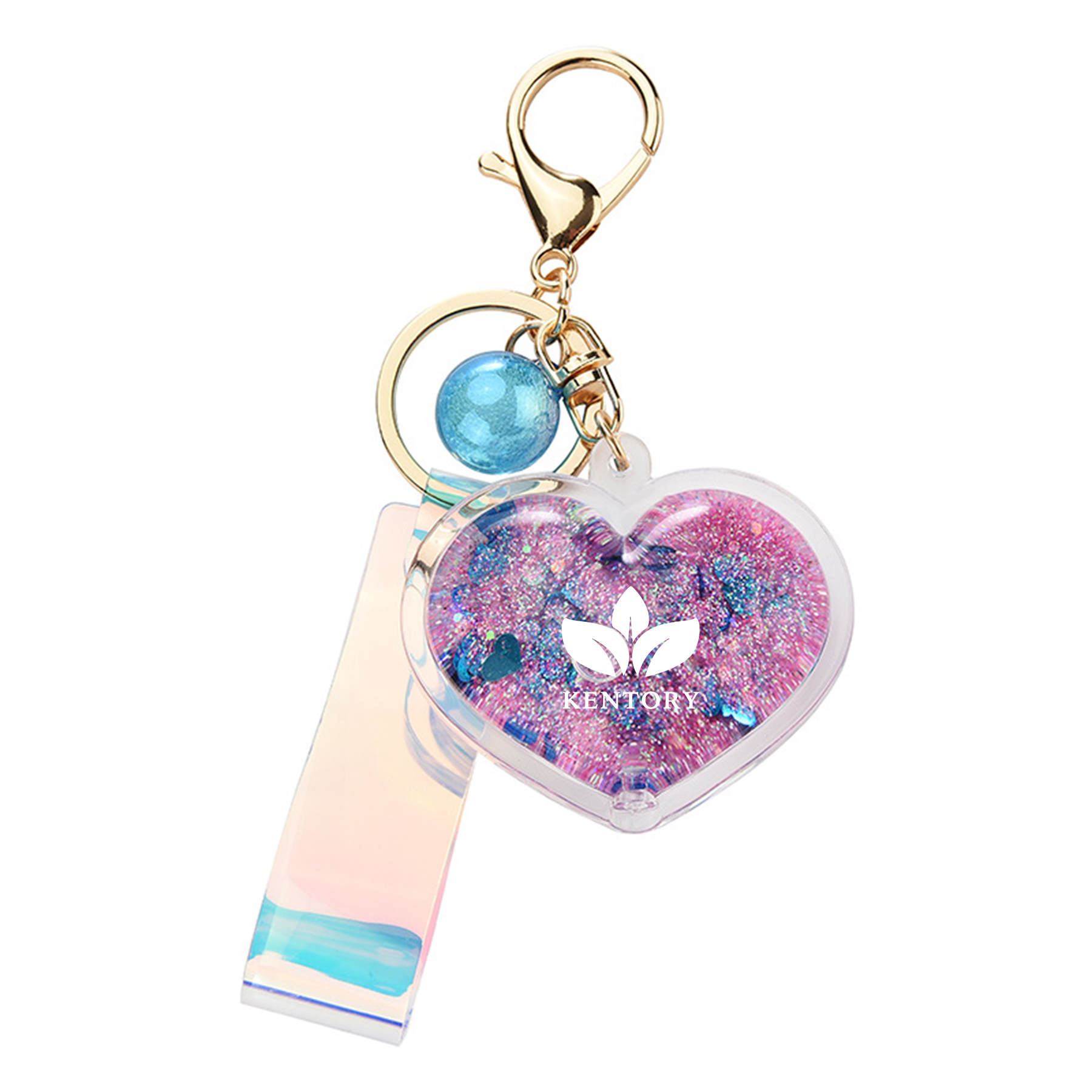 Glitter Powder Moving Liquid Key Chain 1
