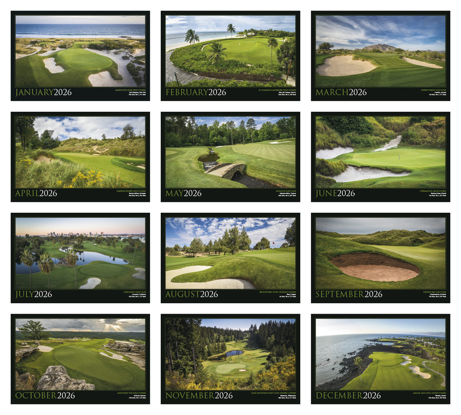 Triumph® Calendars Golf America Calendar 2