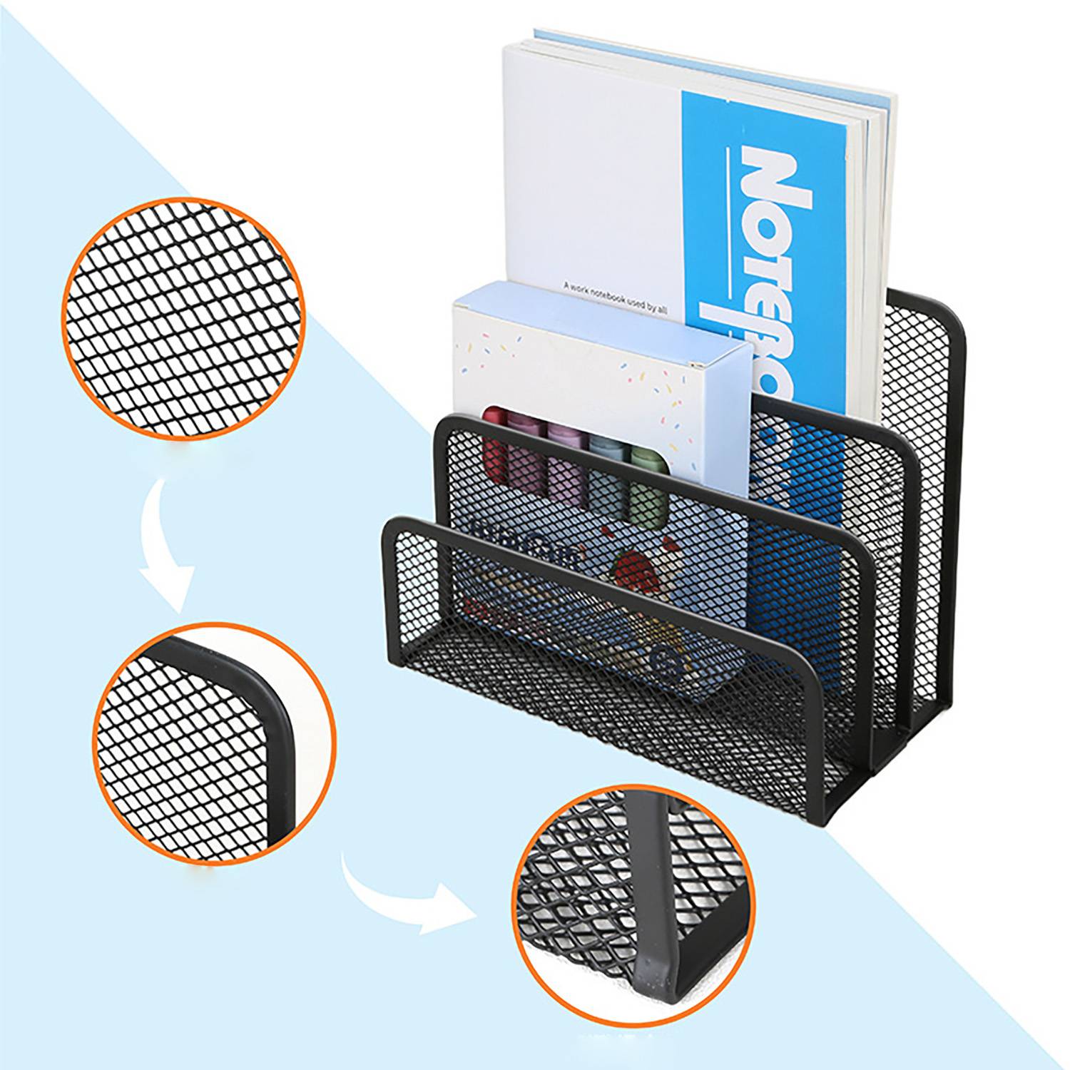 Office Metal Desk File Organizer Rack 7