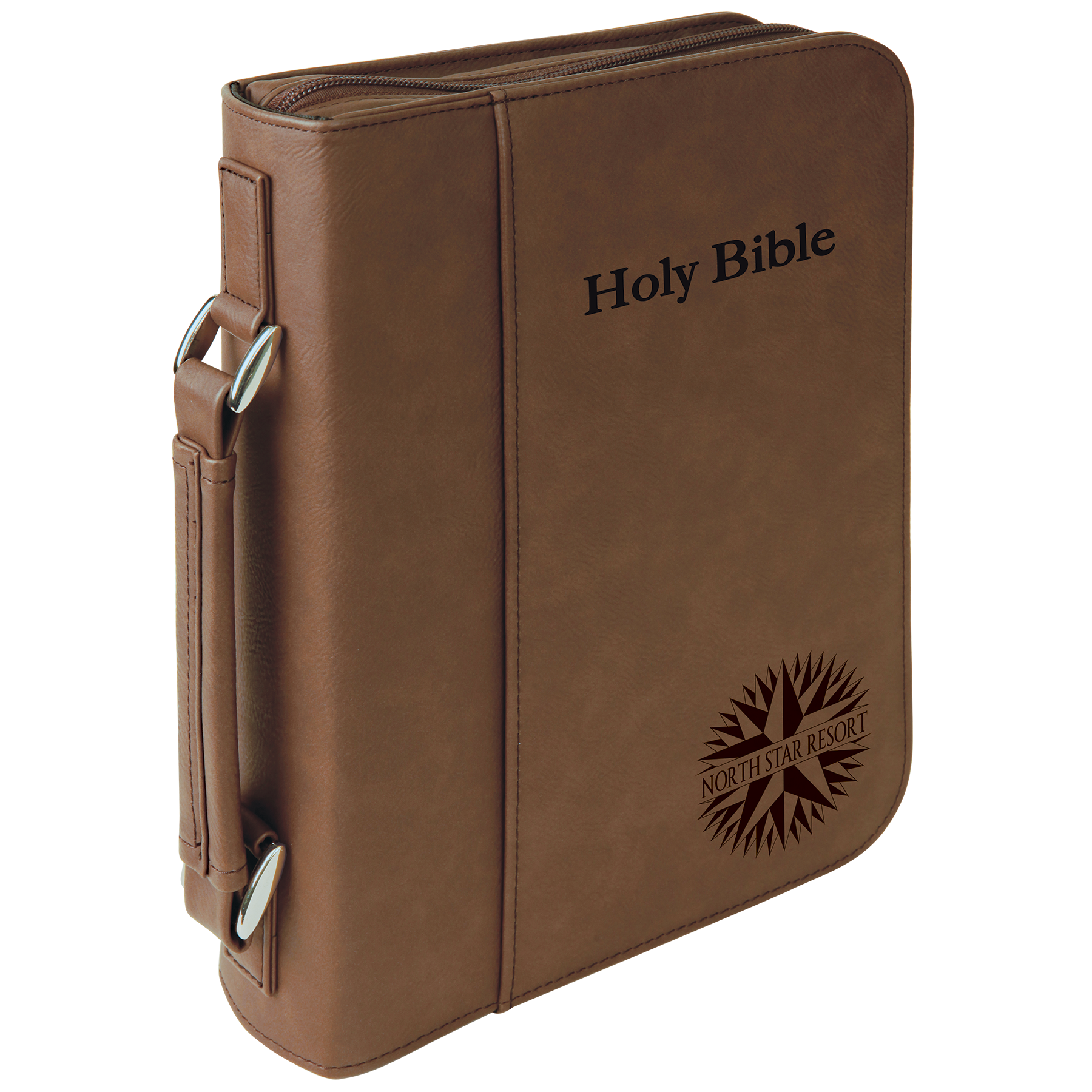 Leatherette Book/Bible Cover with Handle and Zipper (7 1/2" x 10 3/4") 3