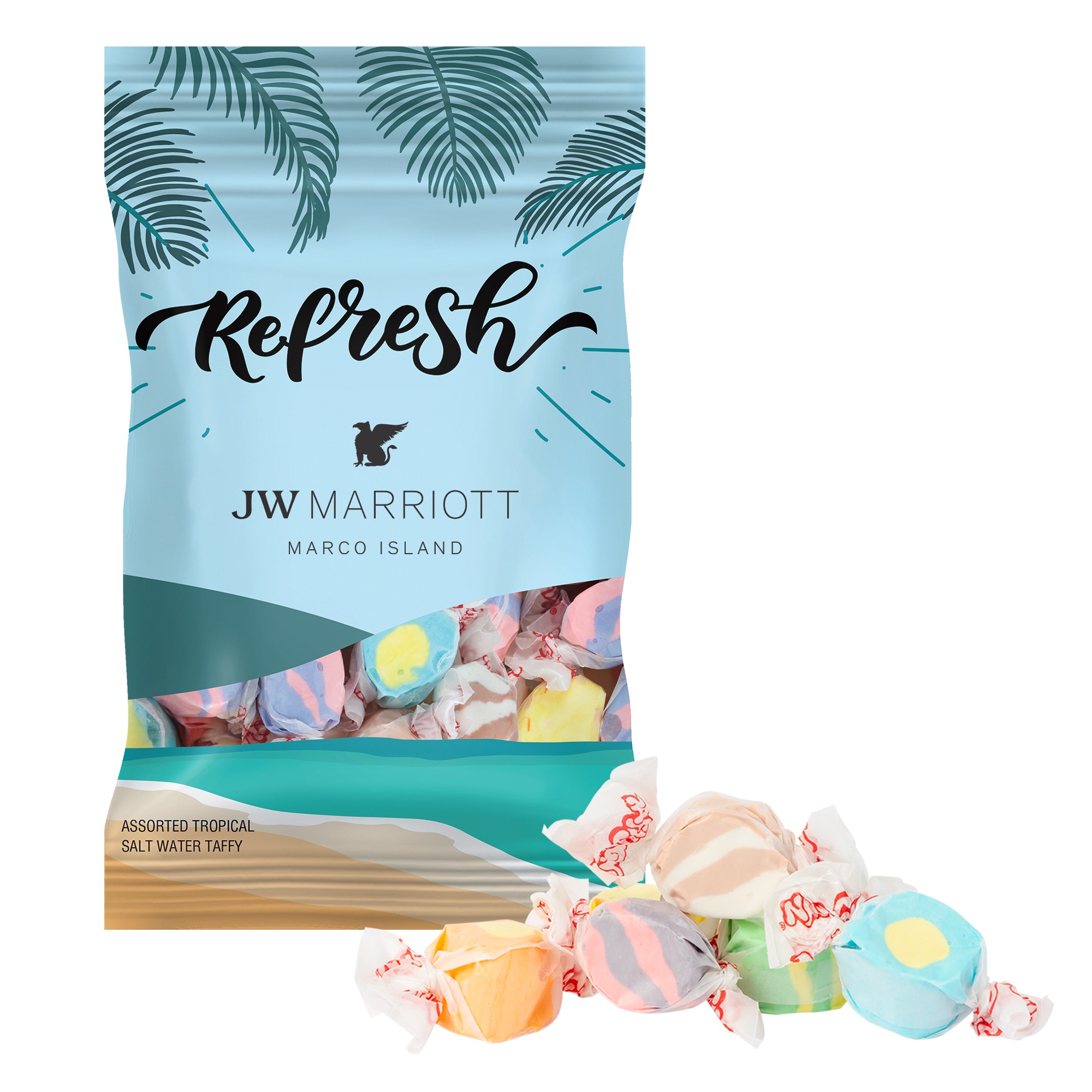 4 oz. Full Color Digibag™ with Tropical Salt Water Taffy 1