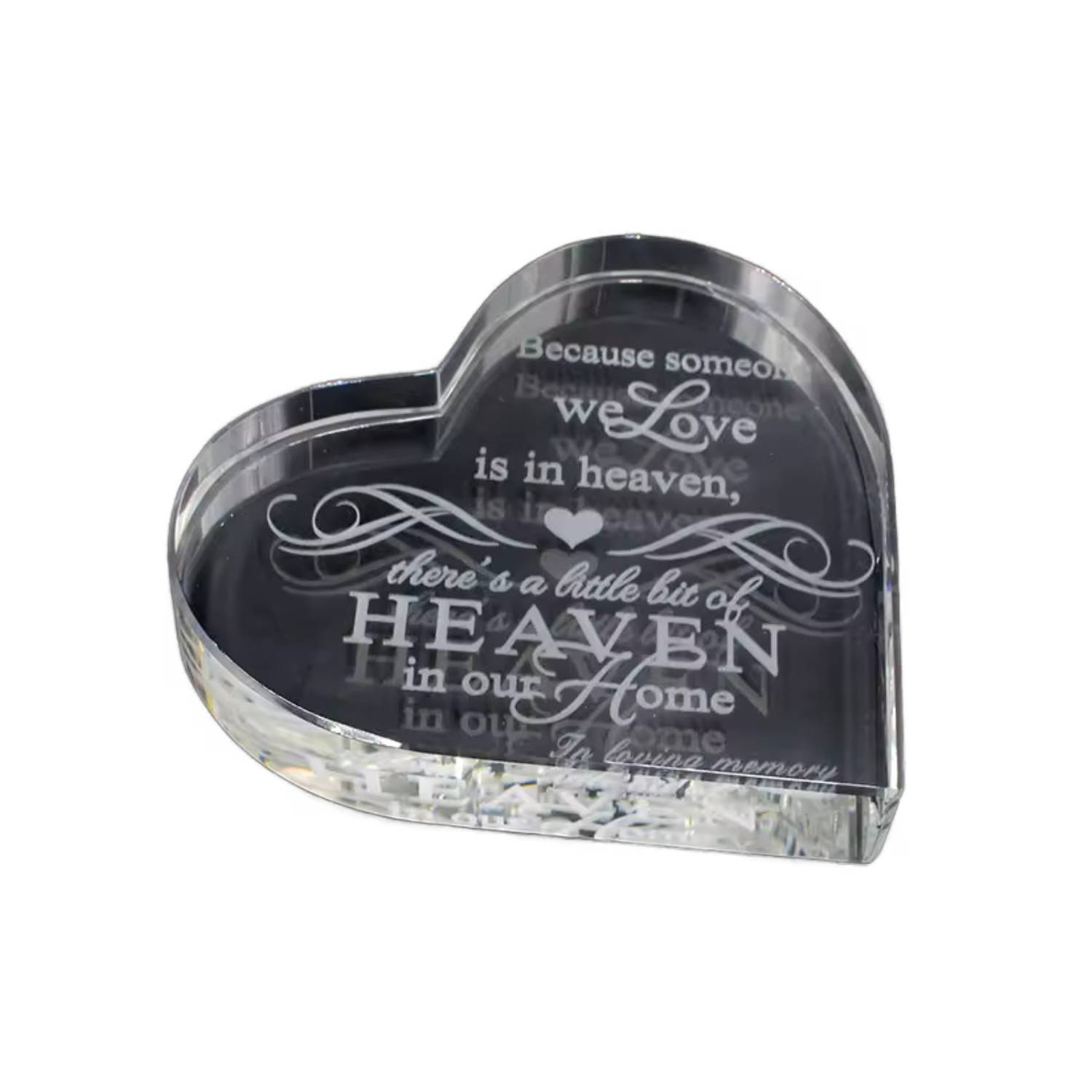 Heart Shaped Crystal Paperweight 2