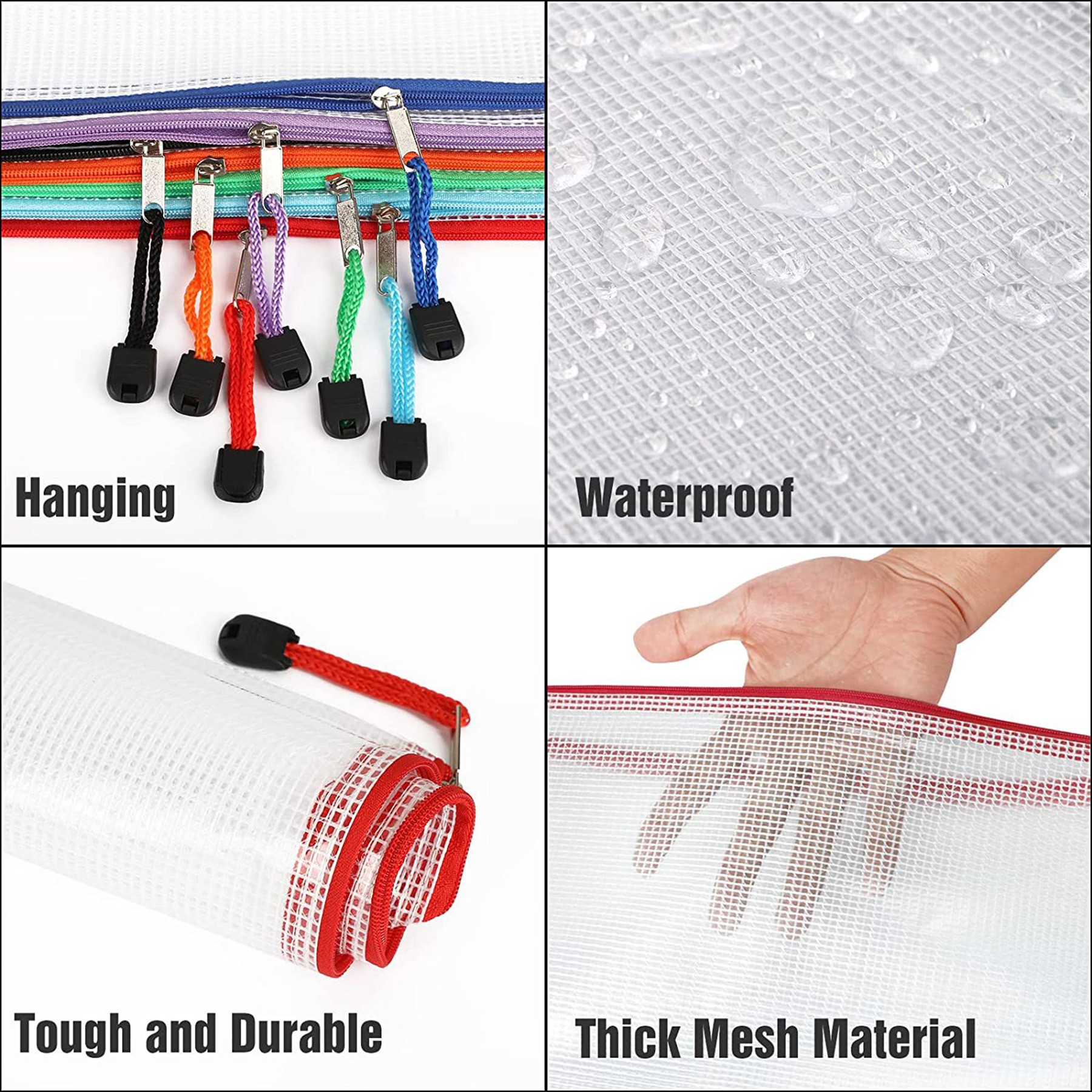 Mesh Zipper File Bag Archive Data Storage Packaging 2
