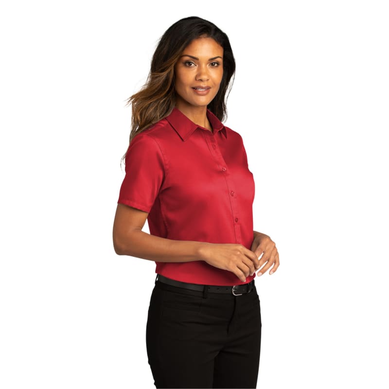 Port Authority Ladies Short Sleeve SuperPro React Twill Shirt. 26