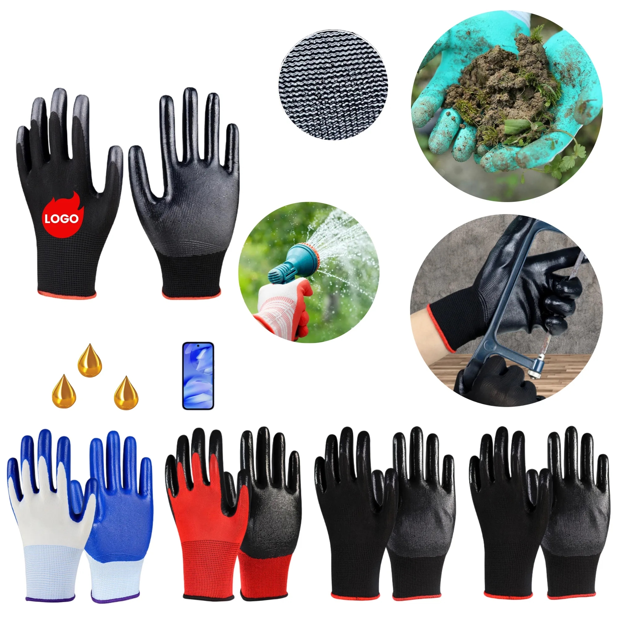 Anti-Skid Gardening Protective Gloves 2