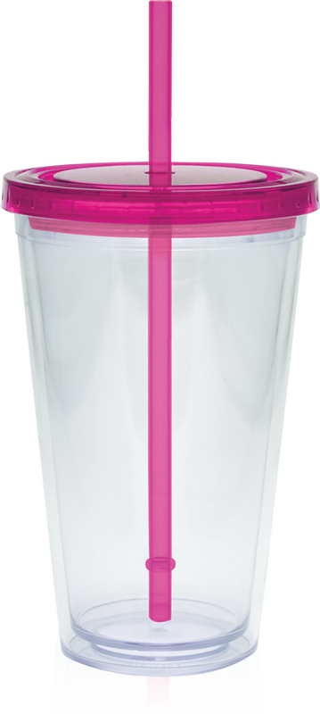 20 oz. Large Carnival Cup - Color Lid and Straw 21