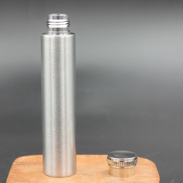 Stainless Steel Round Tube Hip Flask 1oz 5