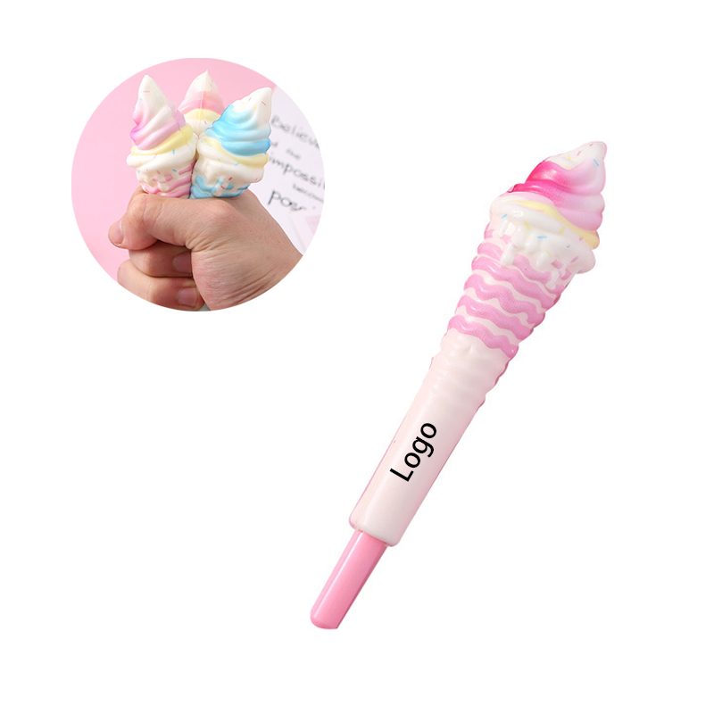 2 in 1 Ice Cream Ball Pen and Squeeze Toy 1