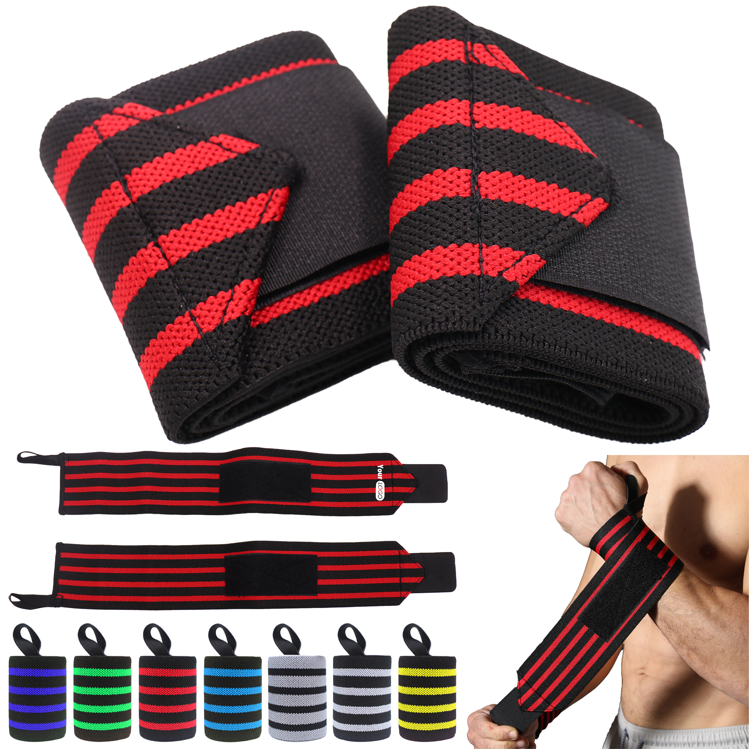 Polyester Adjustable Fitness Strap Wrist Guard 2