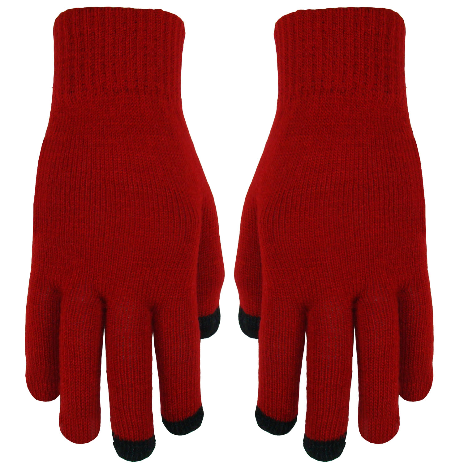 Buffalo Plaid Knit Cap, Fashion Knit Scarf & Text Gloves Combo 2