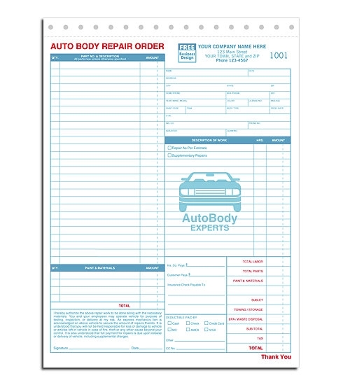 Auto Body Repair Orders 1