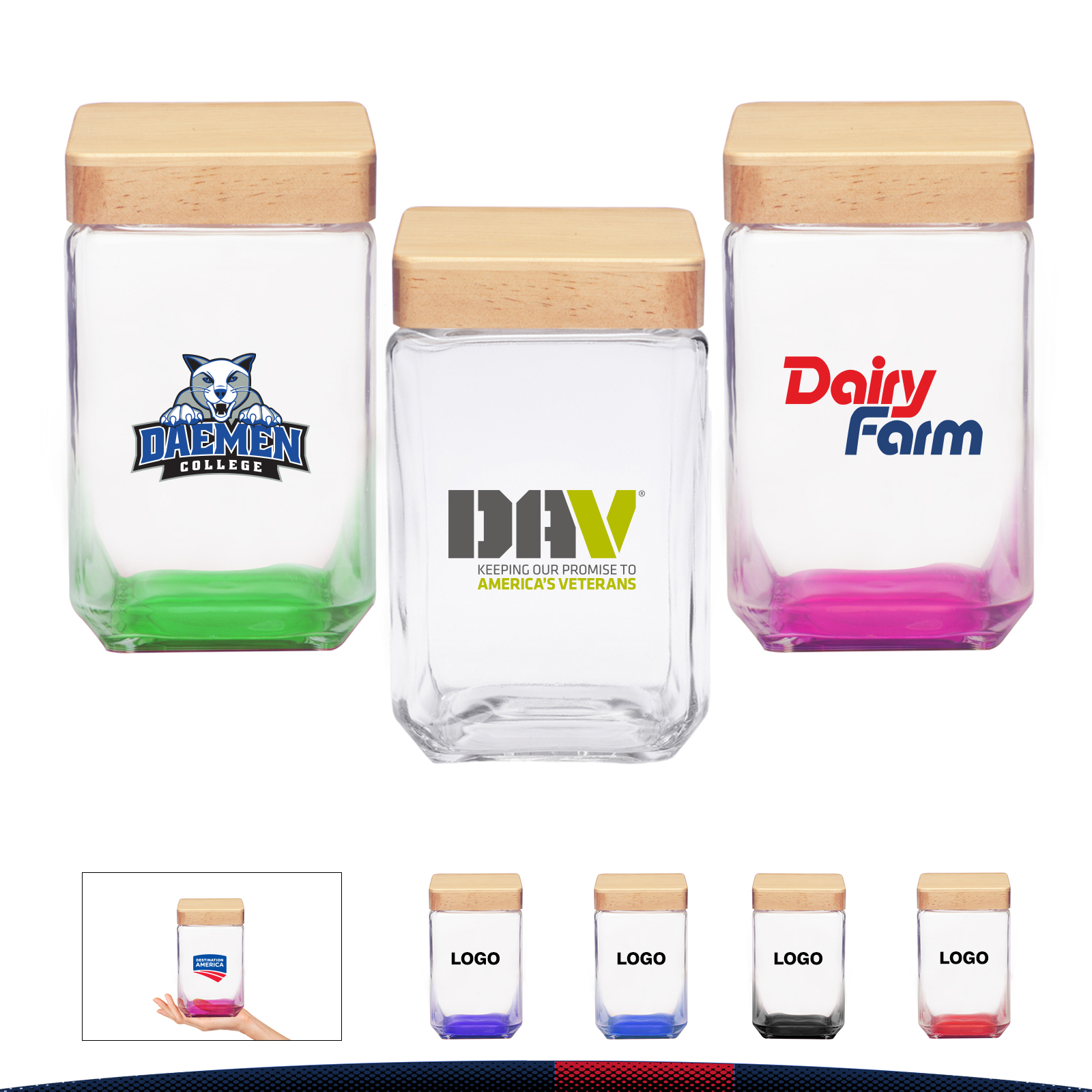 54 oz. Salva Candy Jars with Wooden Lid 6