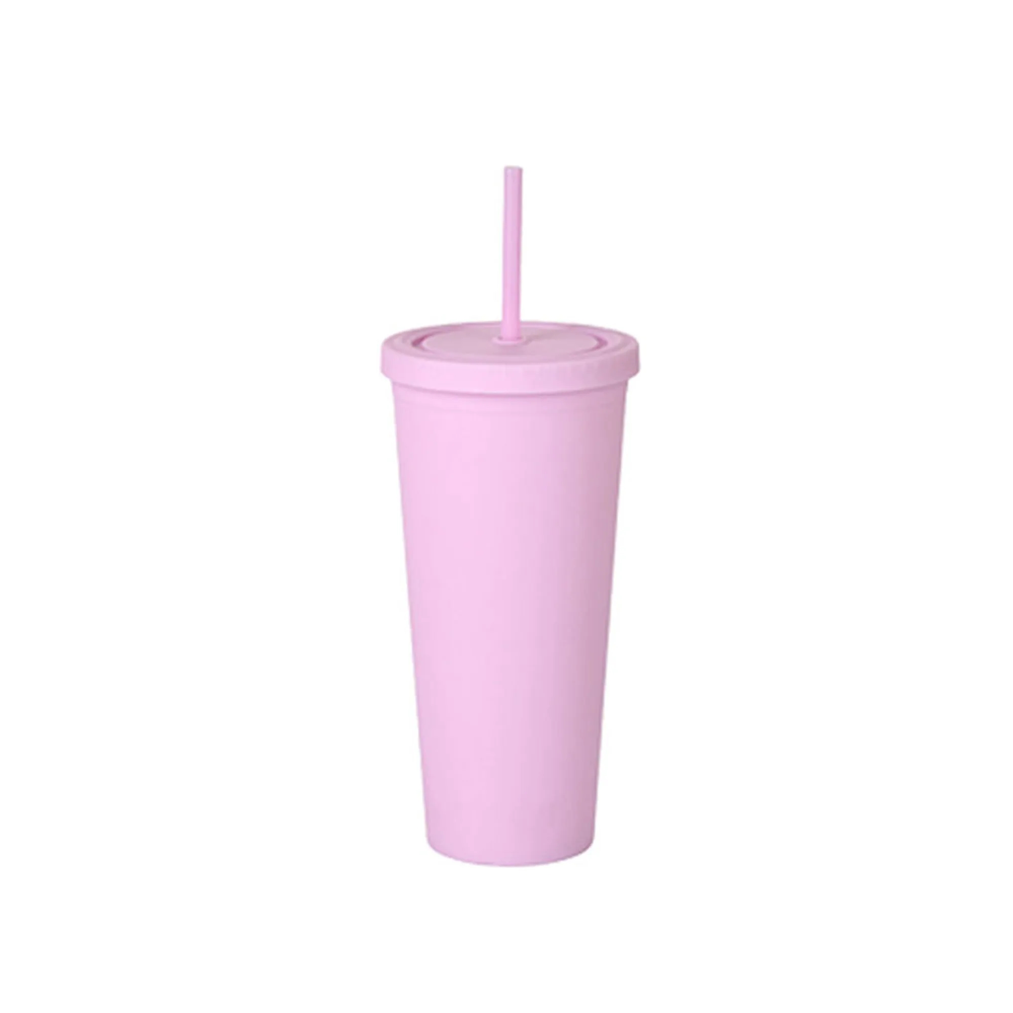 24oz Double Layer Bottle With Lid And Straw 5