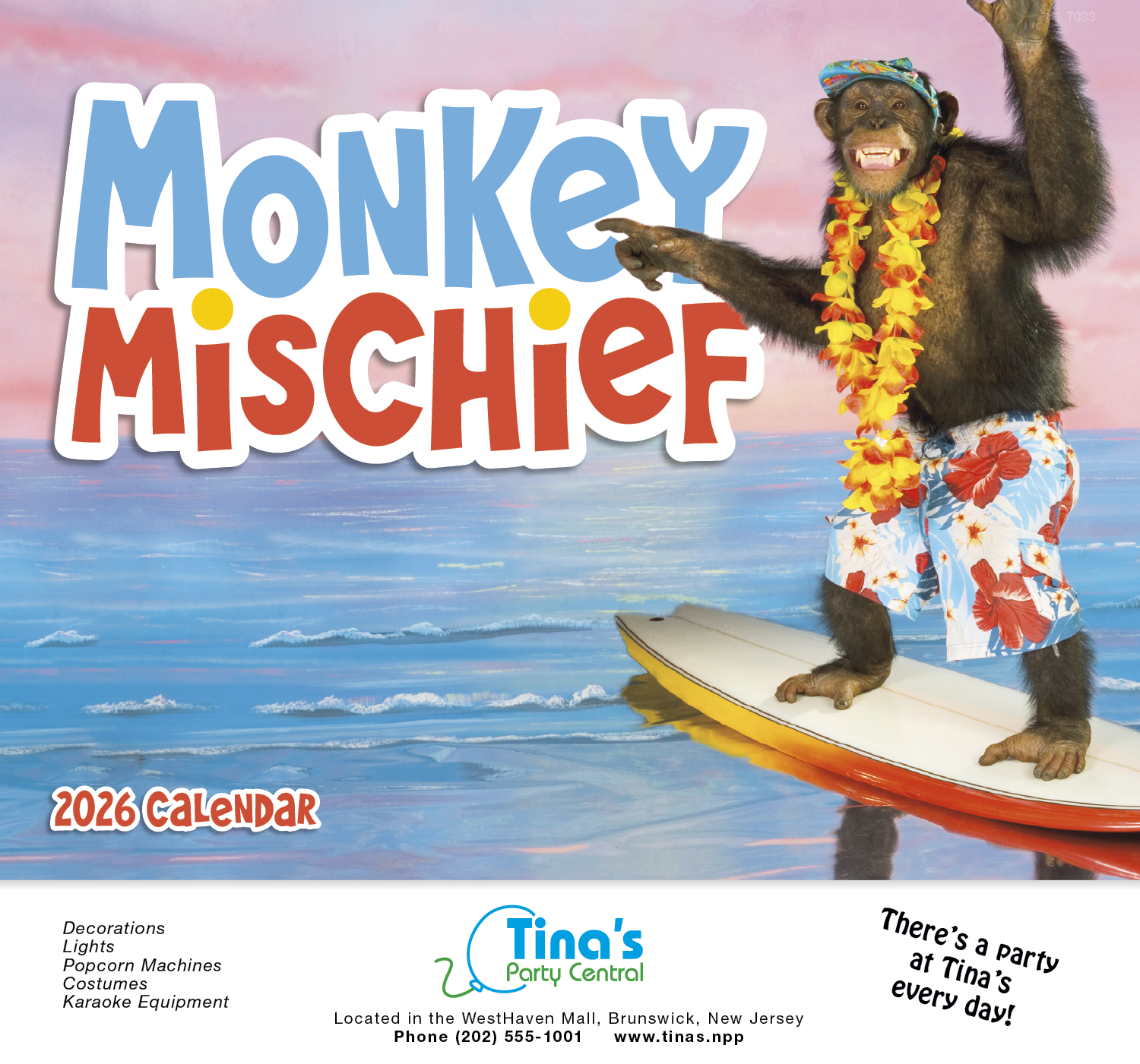 Good Value™ Monkey Mischief - Stapled Calendar 42