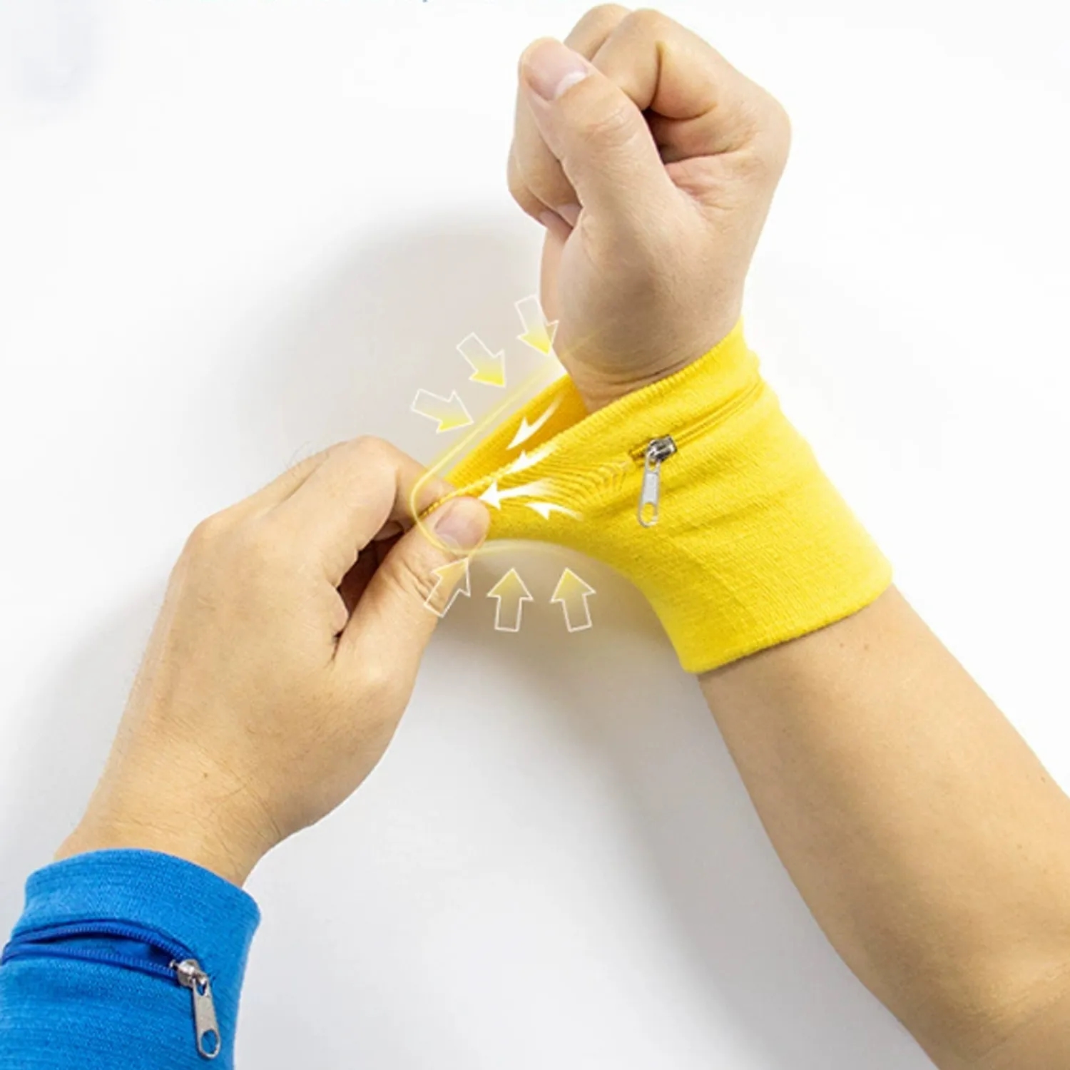 Sports Wristband W/ Zipper Pocket 3
