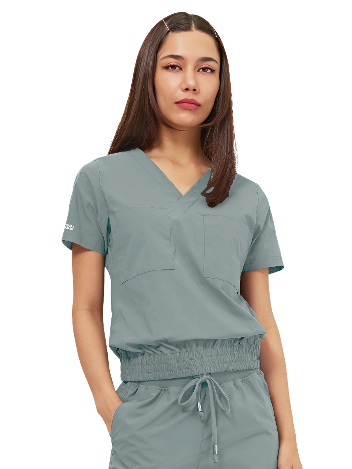 Parkley Quantum - Women's Two-Pocket LUNA Tuck Band V-Neck Top