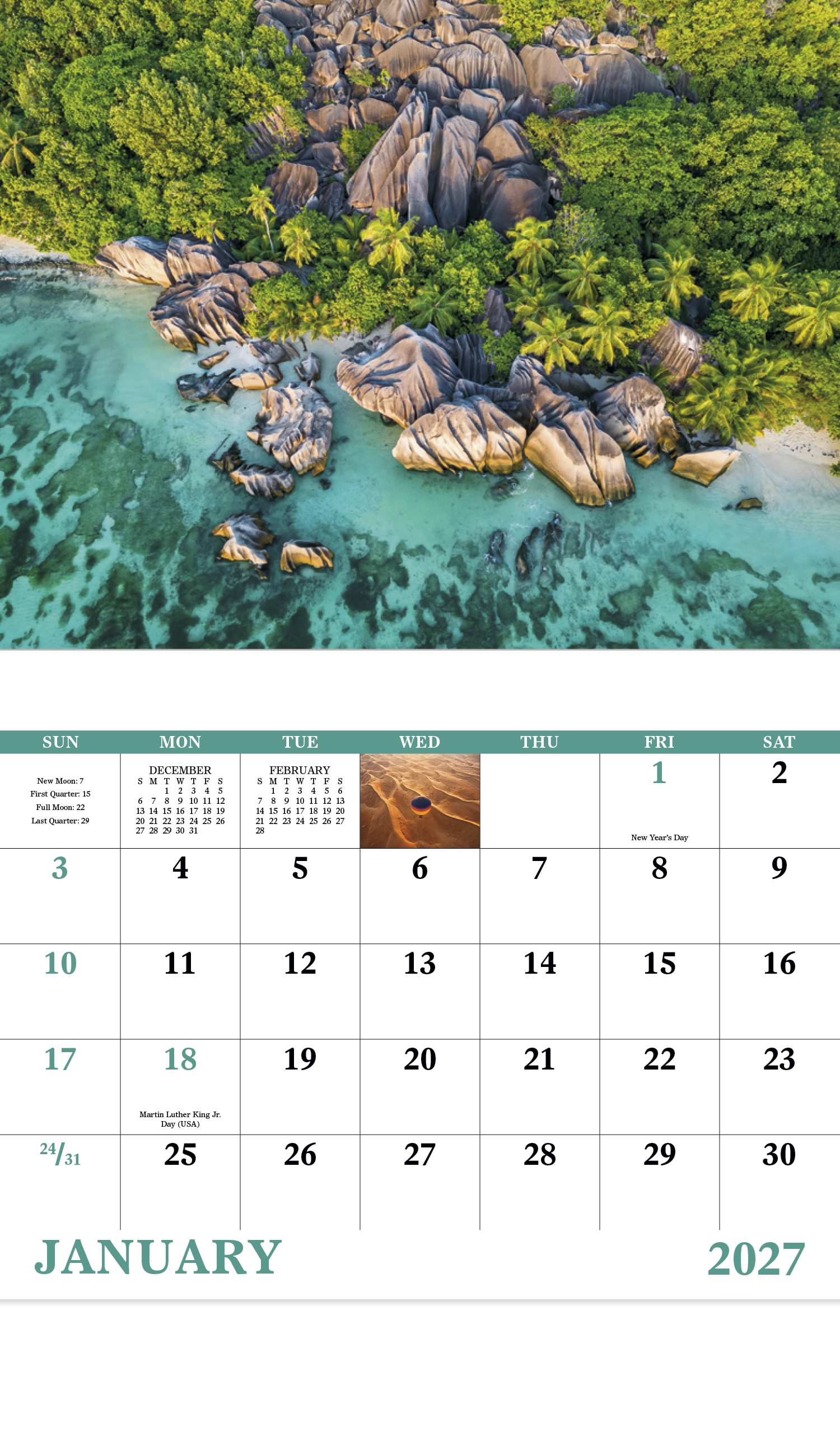 Good Value™ View from Above - Stapled Calendar 23