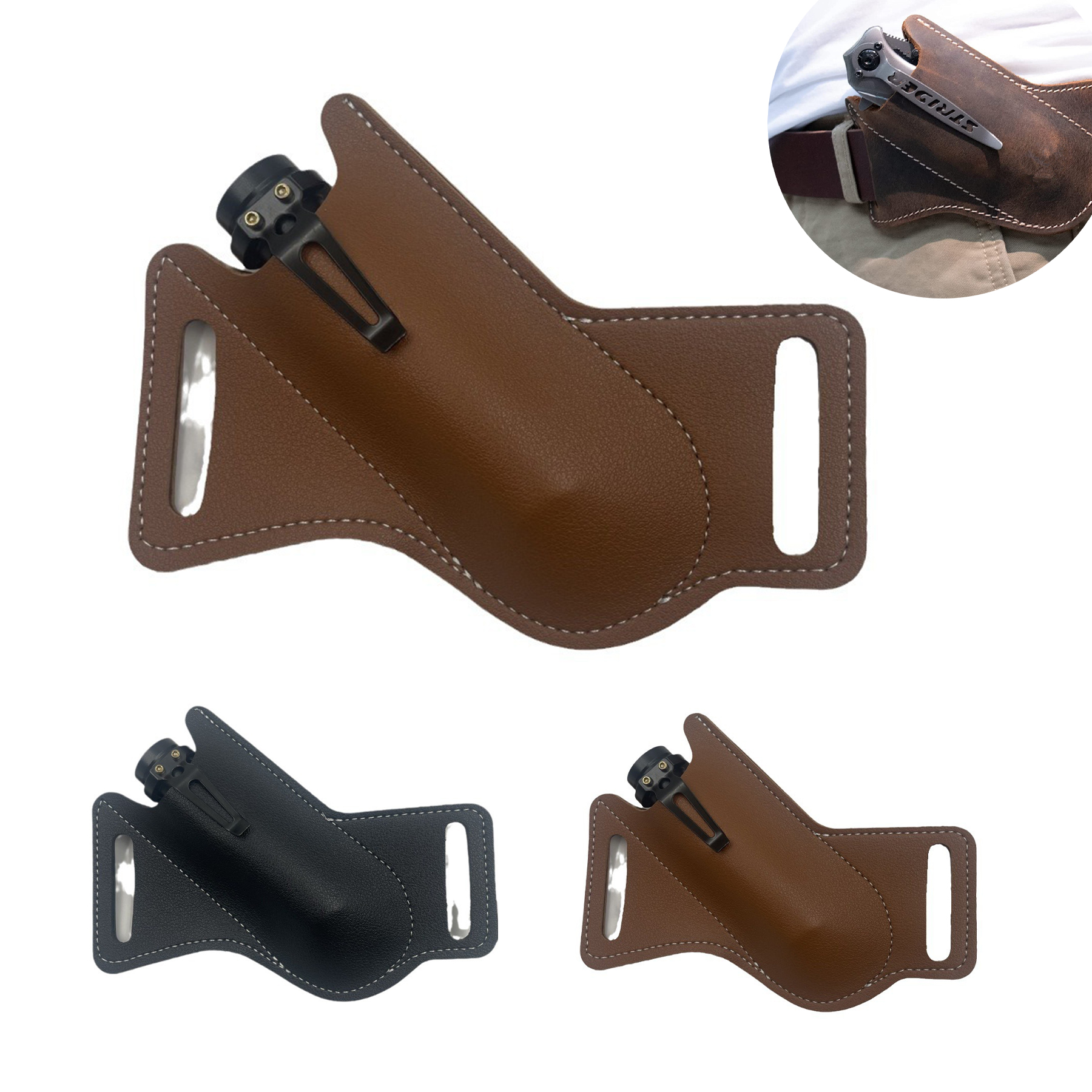 Leather Knife Sheath for Belt