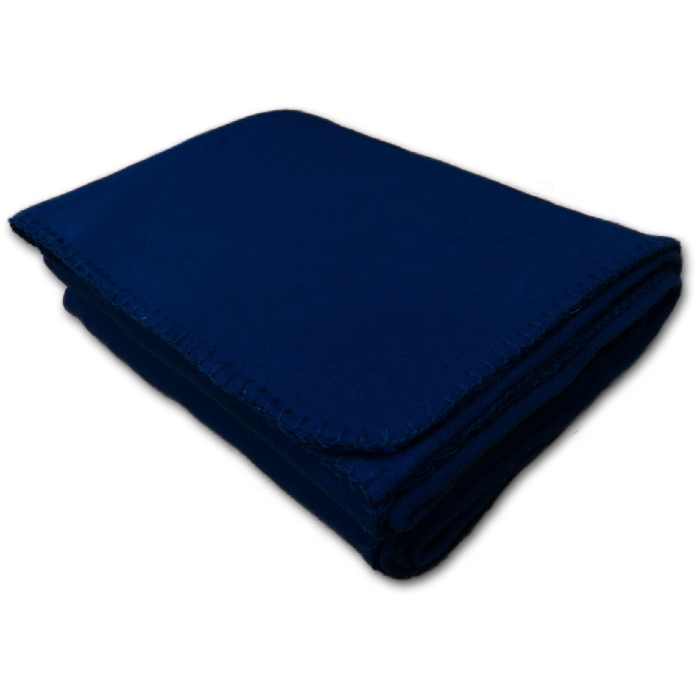 50" x 60" Fleece Whipstitch Blanket - Navy Blue 3