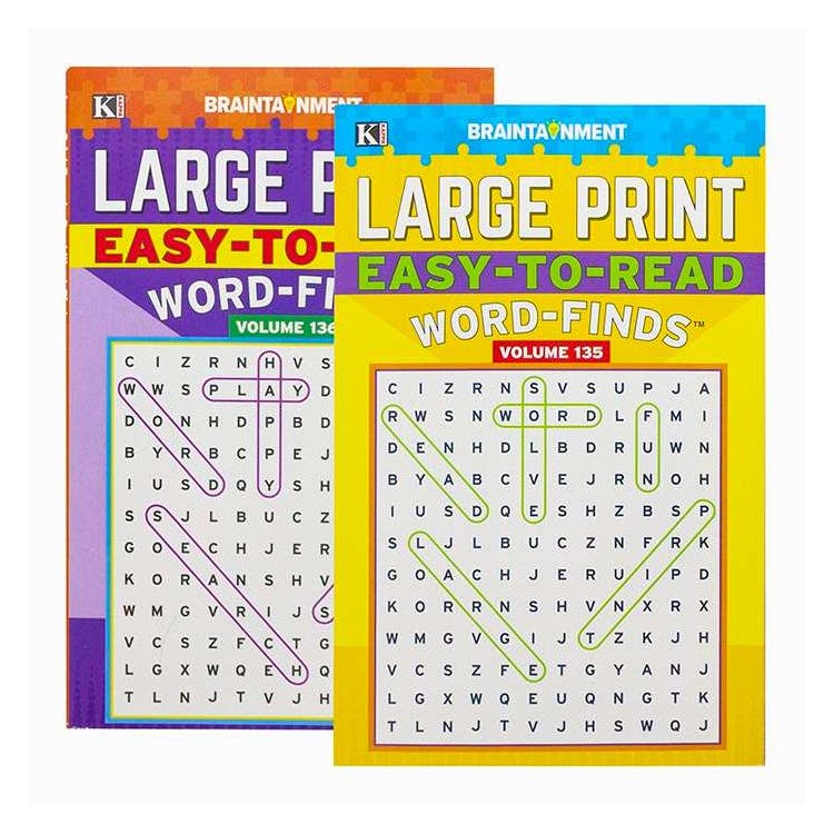 Large Print Easy-to-Read Word Find Puzzle Books - Two Titles 2