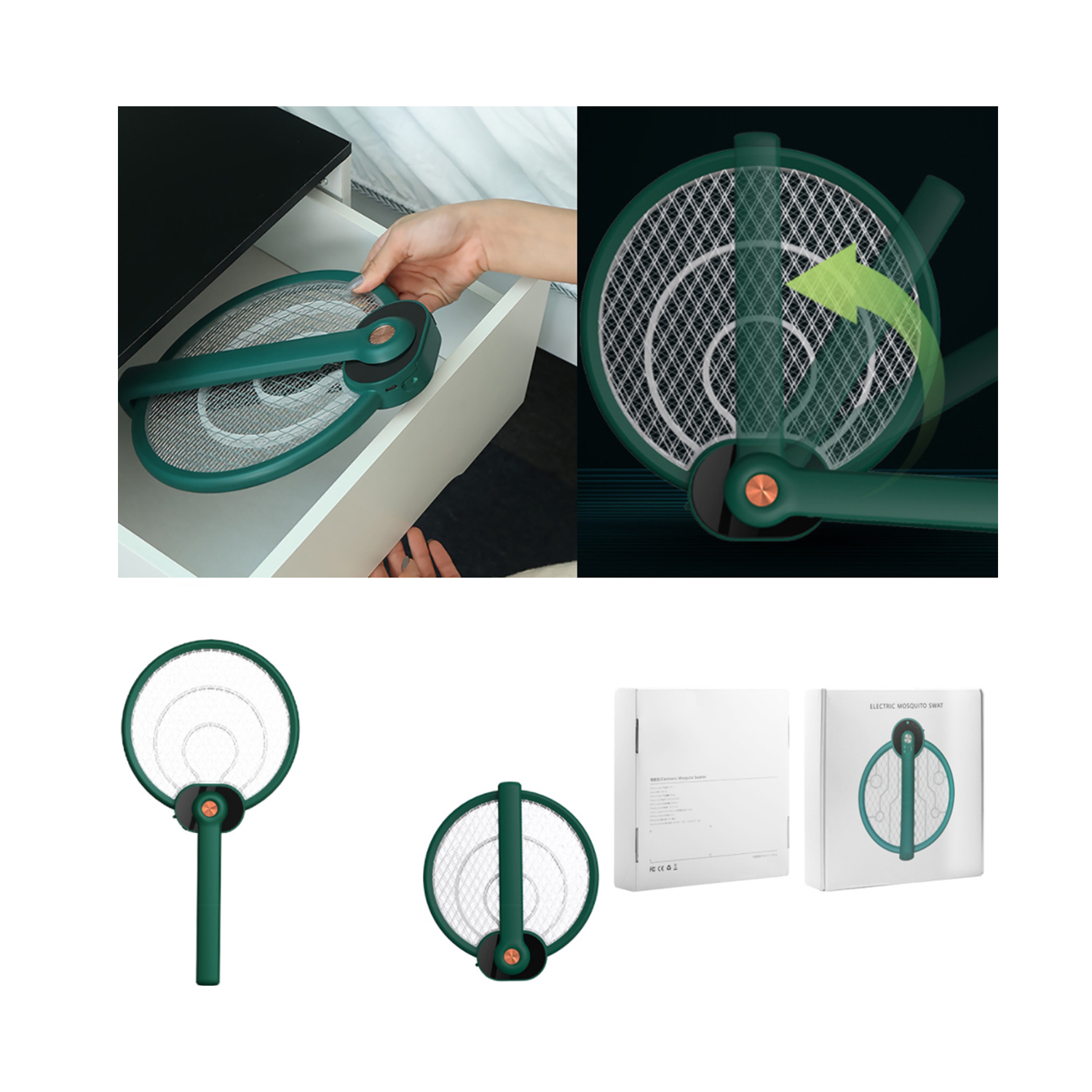 Foldable Mosquito Control Racket with Household Creativity 3