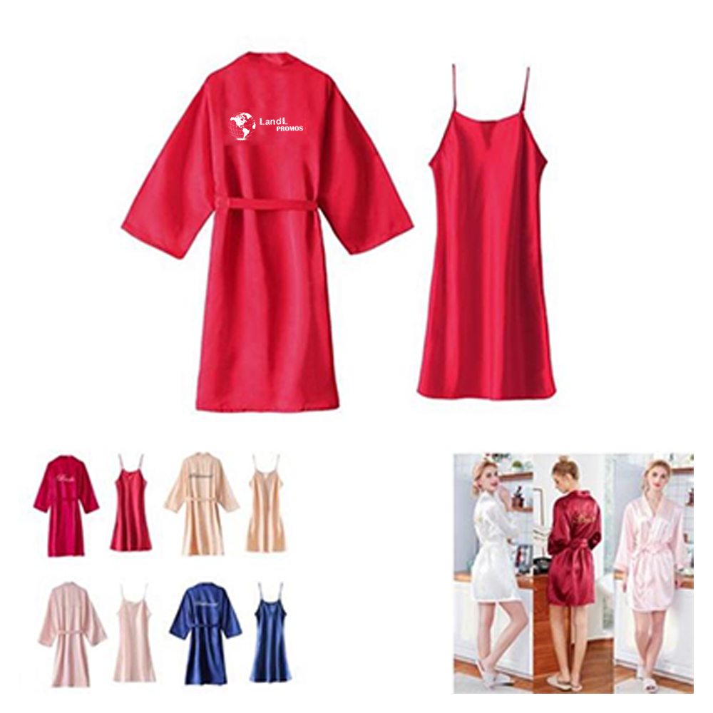 Bride Bridesmaid Short Satin Robes for Wedding Party 1