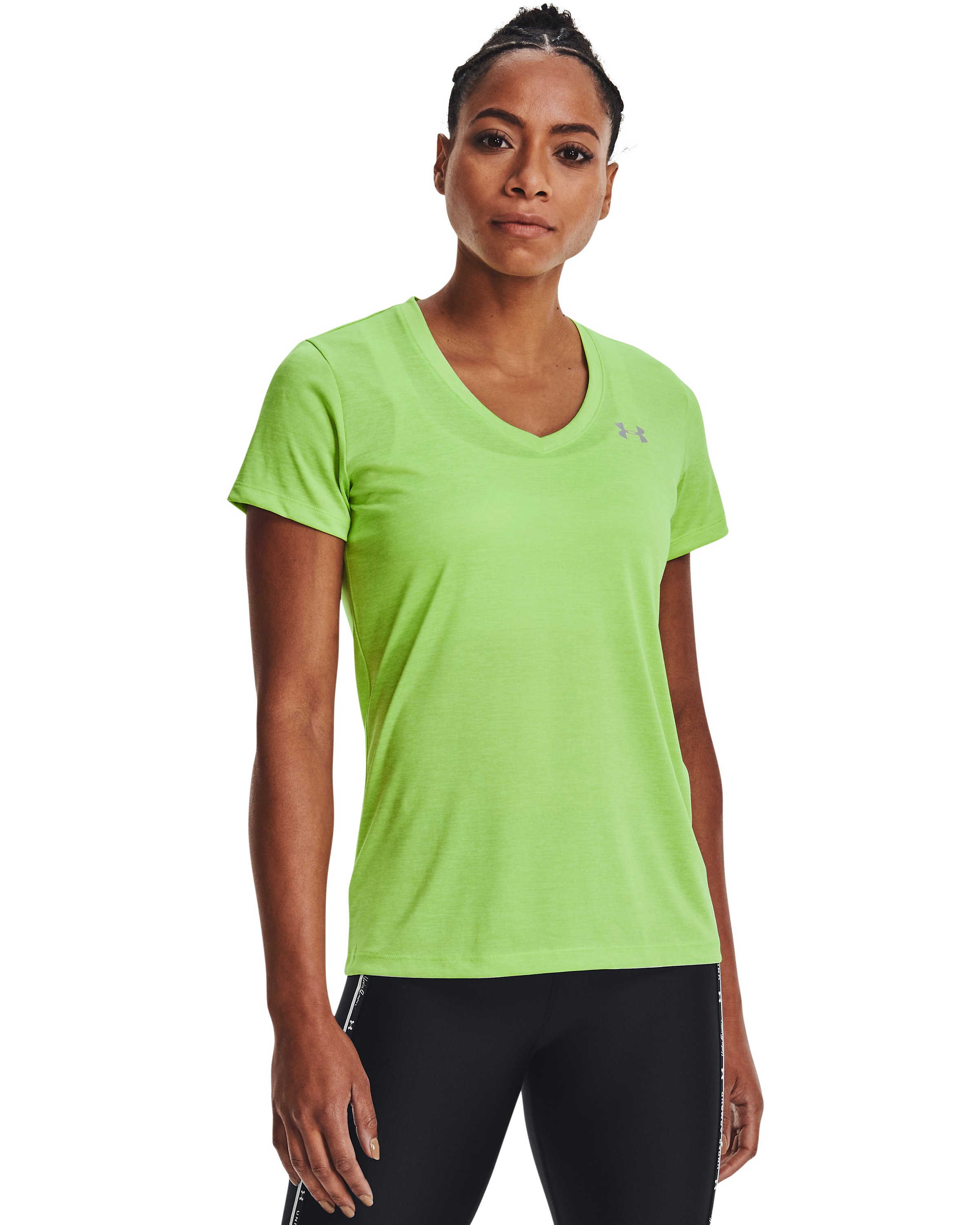 UA Tech Twist Women's V-Neck Short Sleeve 17