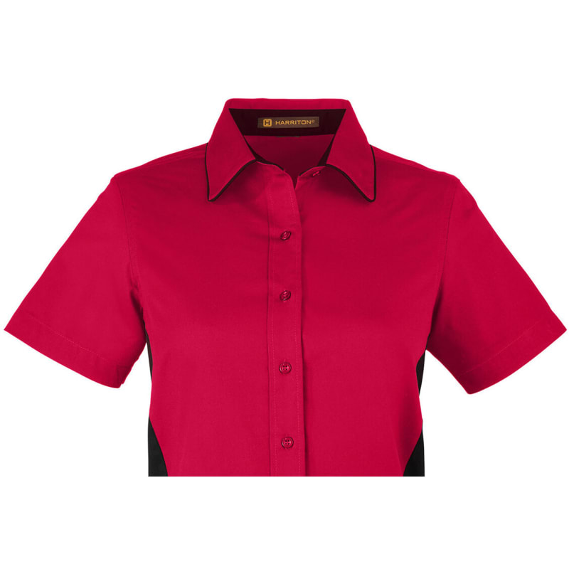 Harriton Ladies' Flash IL Colorblock Short Sleeve Shirt 4