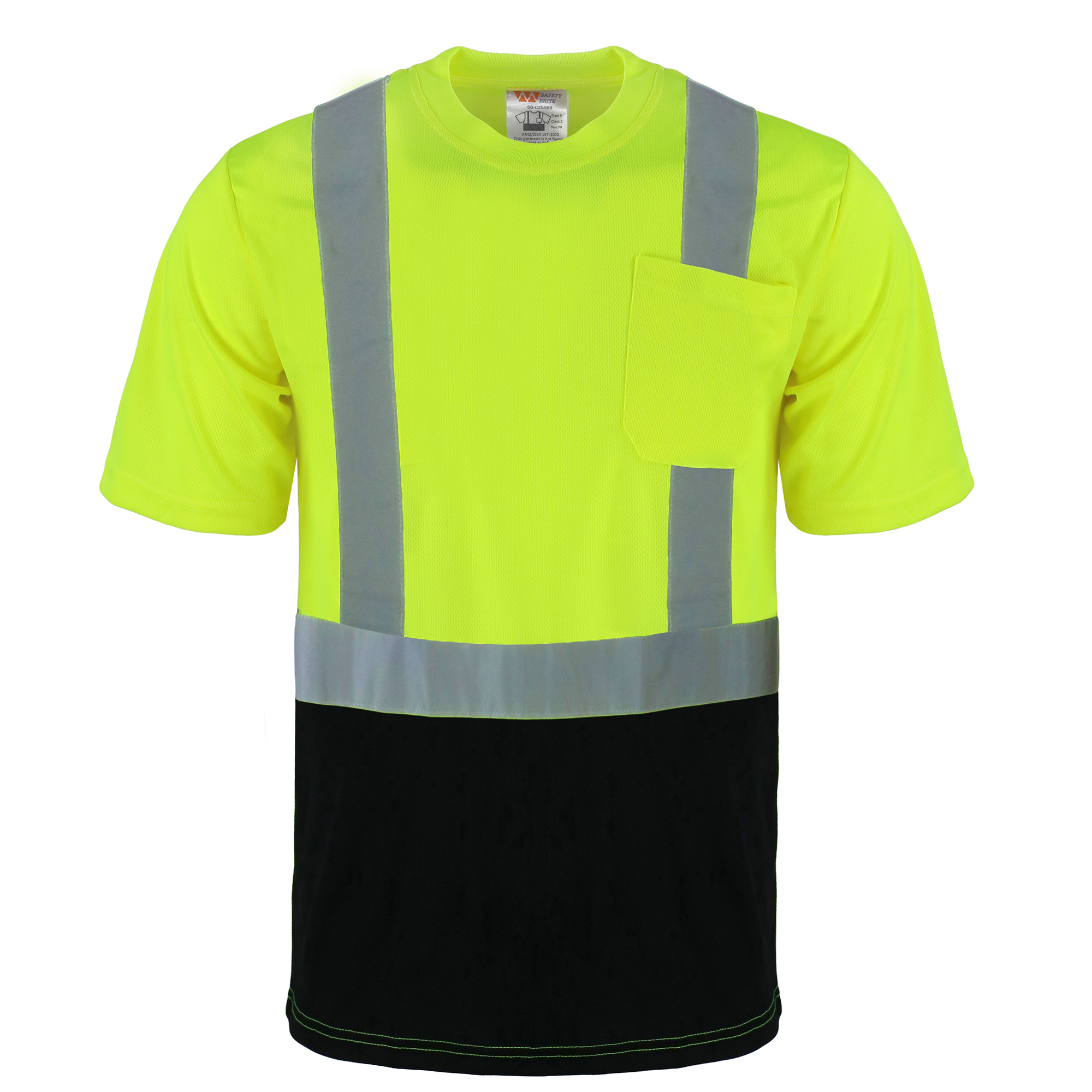 Safety Brite Class 2 HI VIS T-Shirt with Black Bottom 2