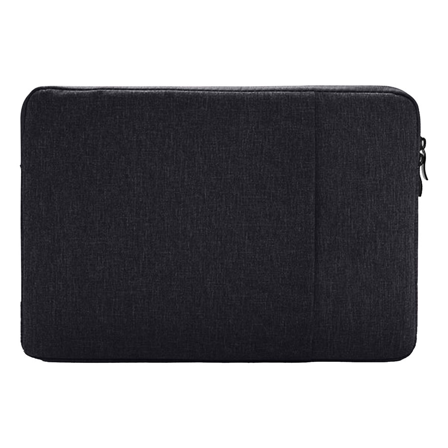 Oxford Laptop Sleeve with Plush Interior and Front Zipped Compartment